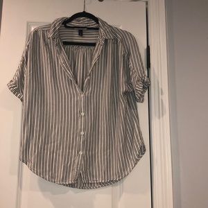 flowy short sleeved button up